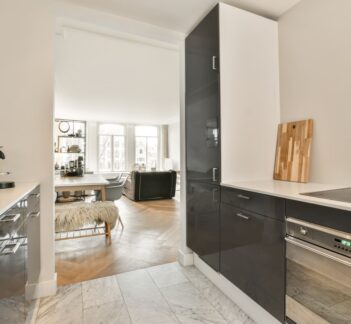 cocina con tabique