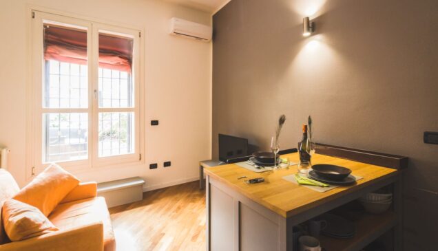 Cocina pequeña con isla